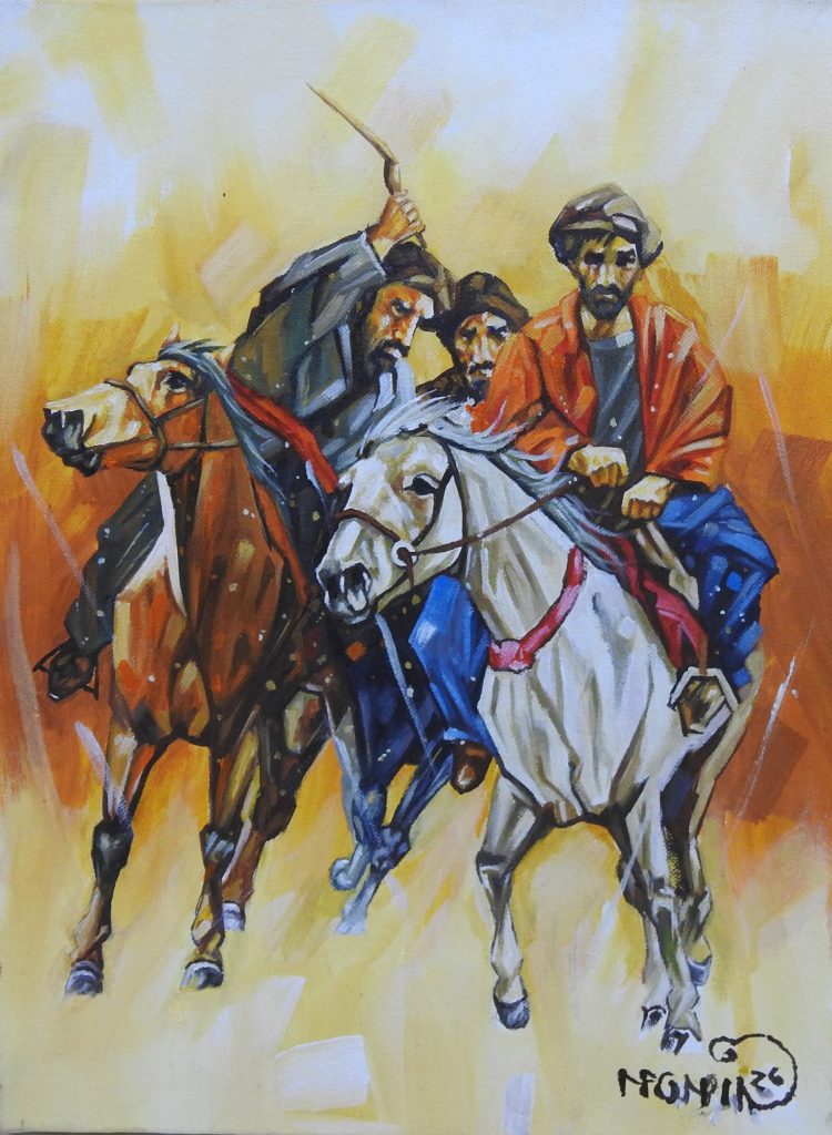 Momin, Acrylic on canvas, 12 × 16