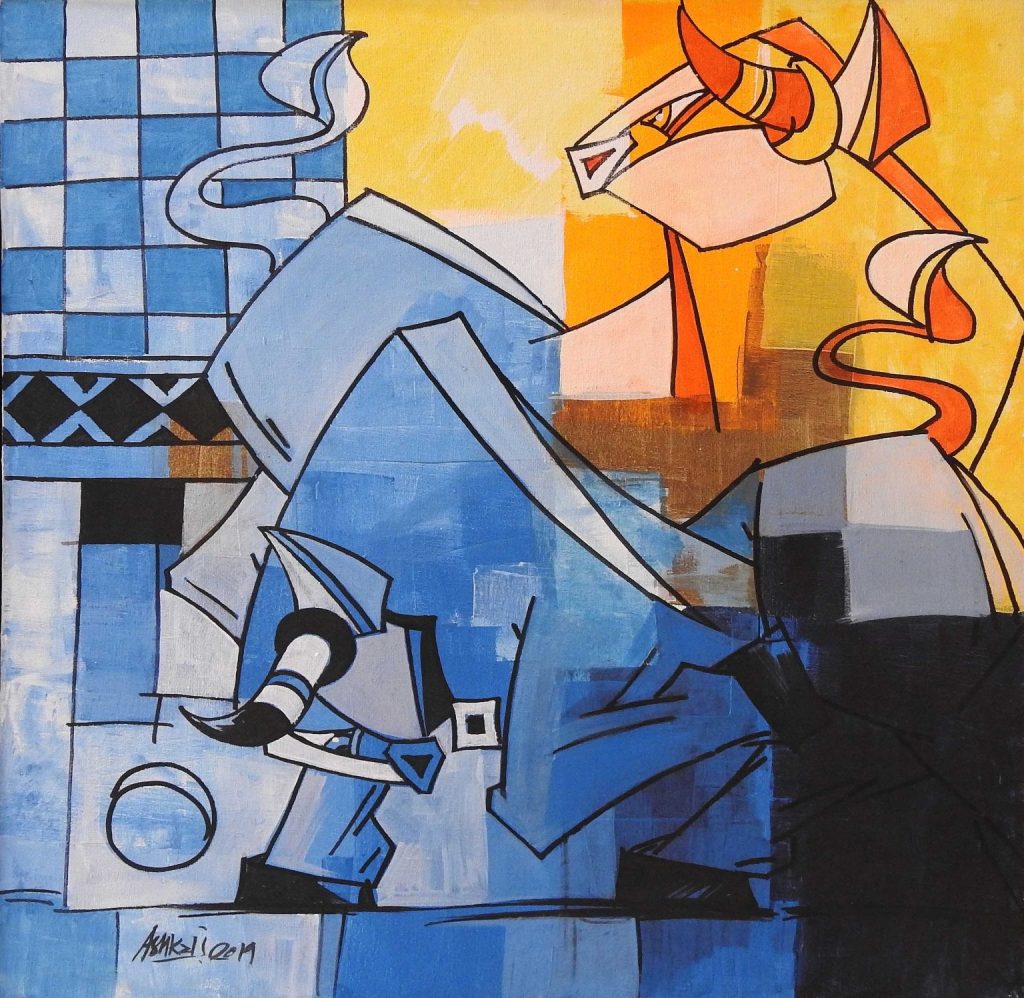 Ashkal, Acrylic on canvas, 24 × 24 (OGK1004)