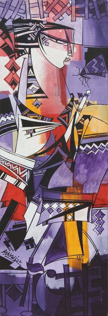 Ashkal, Acrylic on canvas, 12 × 36 (OGK1007)