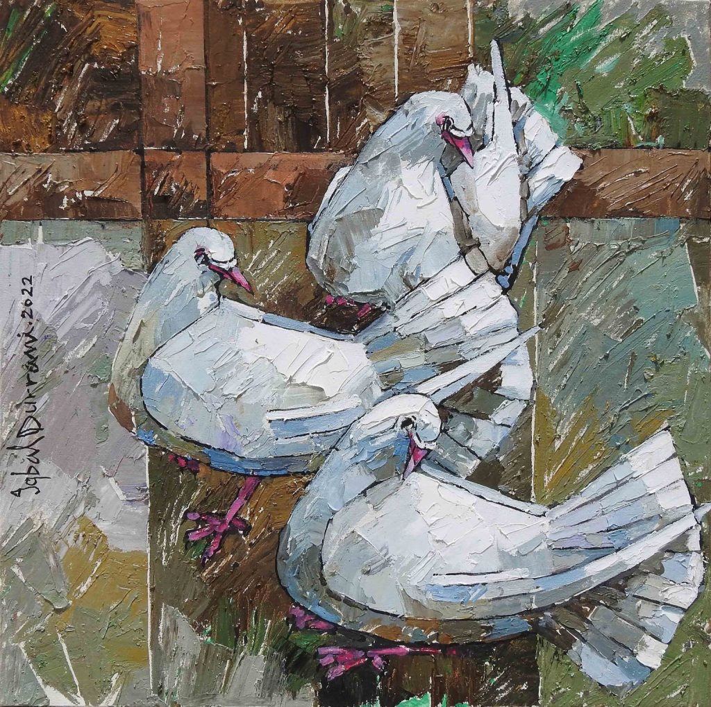 Iqbal Durrani, Oil on canvas, 18 × 18 (OGK1017)