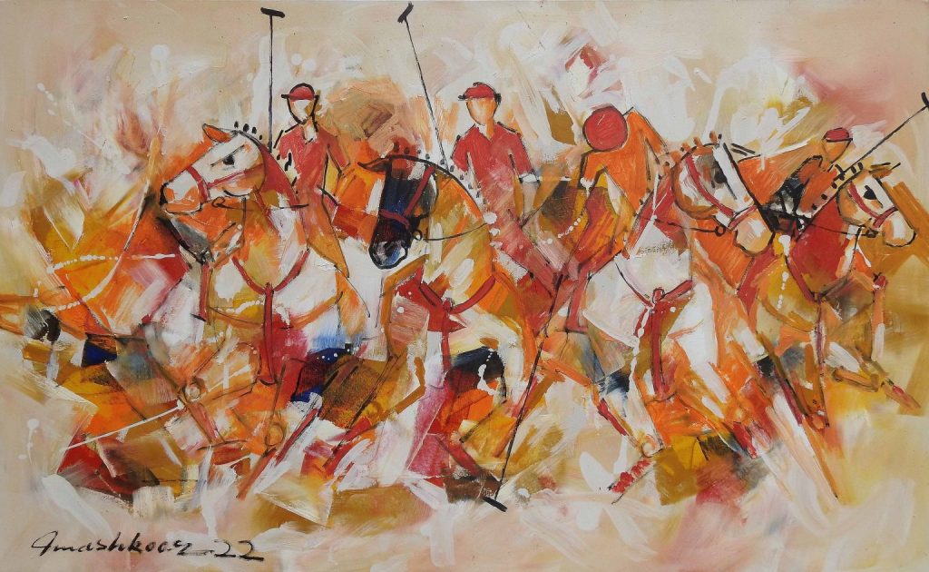 Mashkoor Raza, Oil on canvas, 30 × 48 (OGK1030)