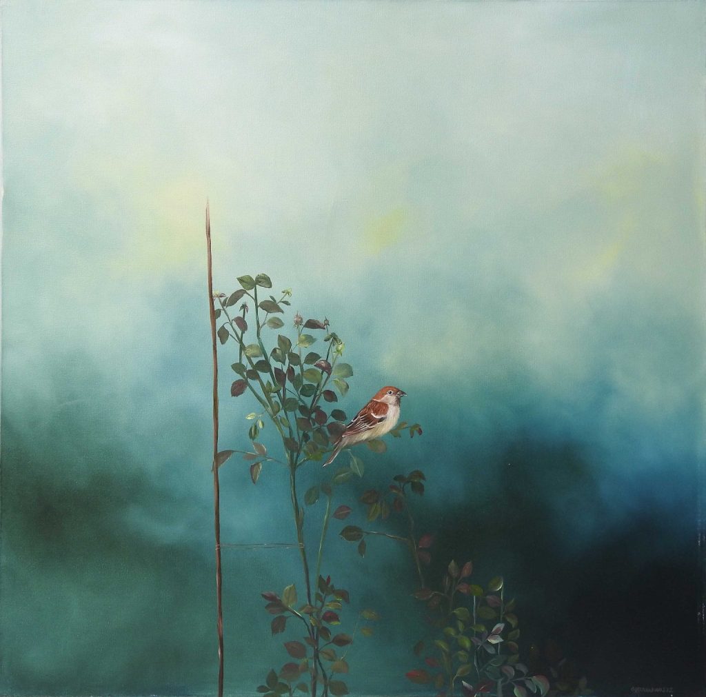 Amna Waqas, Oil on canvas, 24 × 24 (OGK1042)