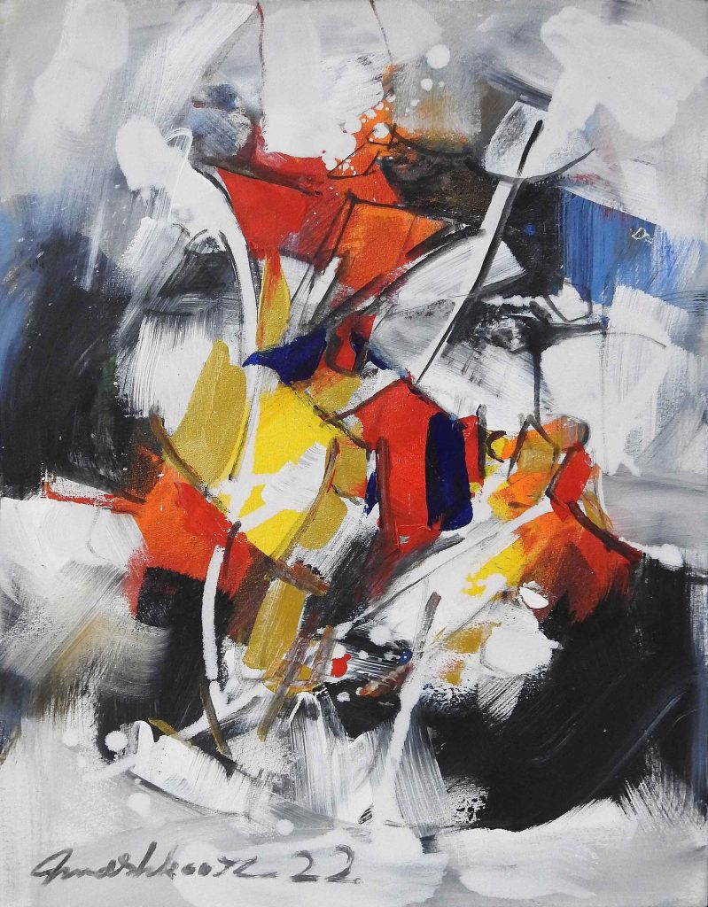 Mashkoor Raza, Oil on canvas, 18 × 24 (OGK1049)