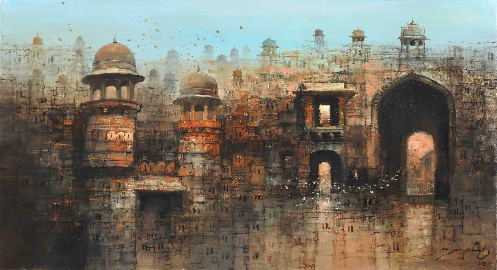 A Q Arif, Oil on canvas, 25 × 42 (OGK1060)