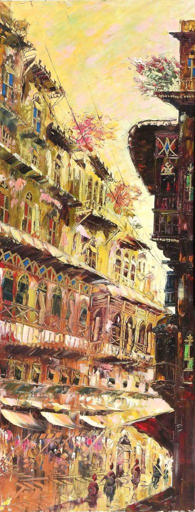 Waqas Rana, Oil on canvas, 13 × 36 (OGK1083)
