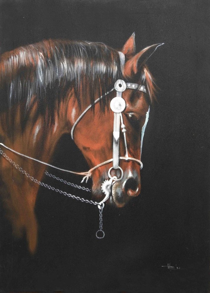 Irfan, Oil on canvas, 26 × 36 (OGK1124)