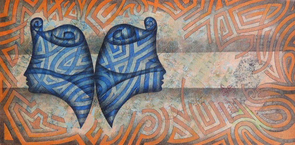 Ahmed Anwar, Oil on canvas, 18 × 36 (OGK1125)