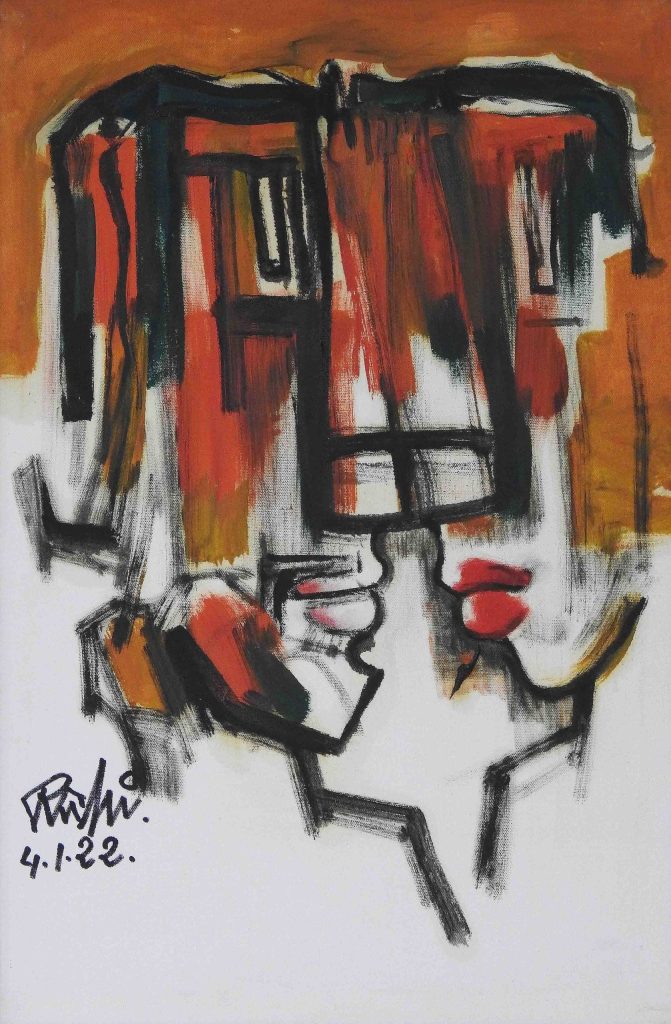Mansoor Rahi, Oil on canvas, 12 × 18 (OGK1156)