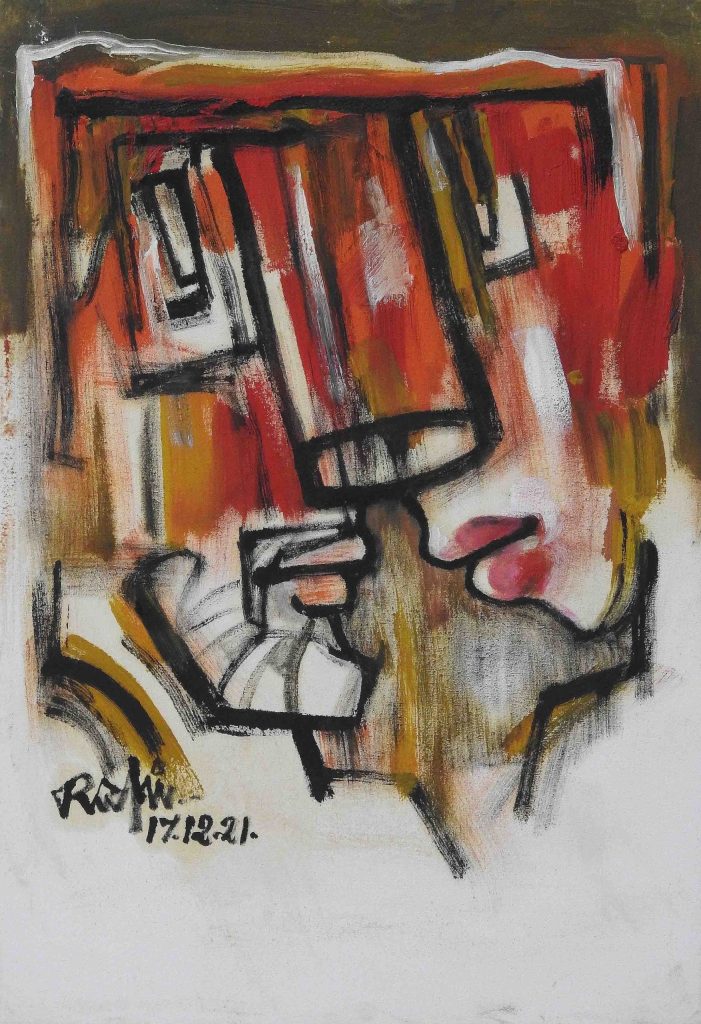 Mansoor Rahi, Oil on canvas, 12 × 18 (OGK1157)