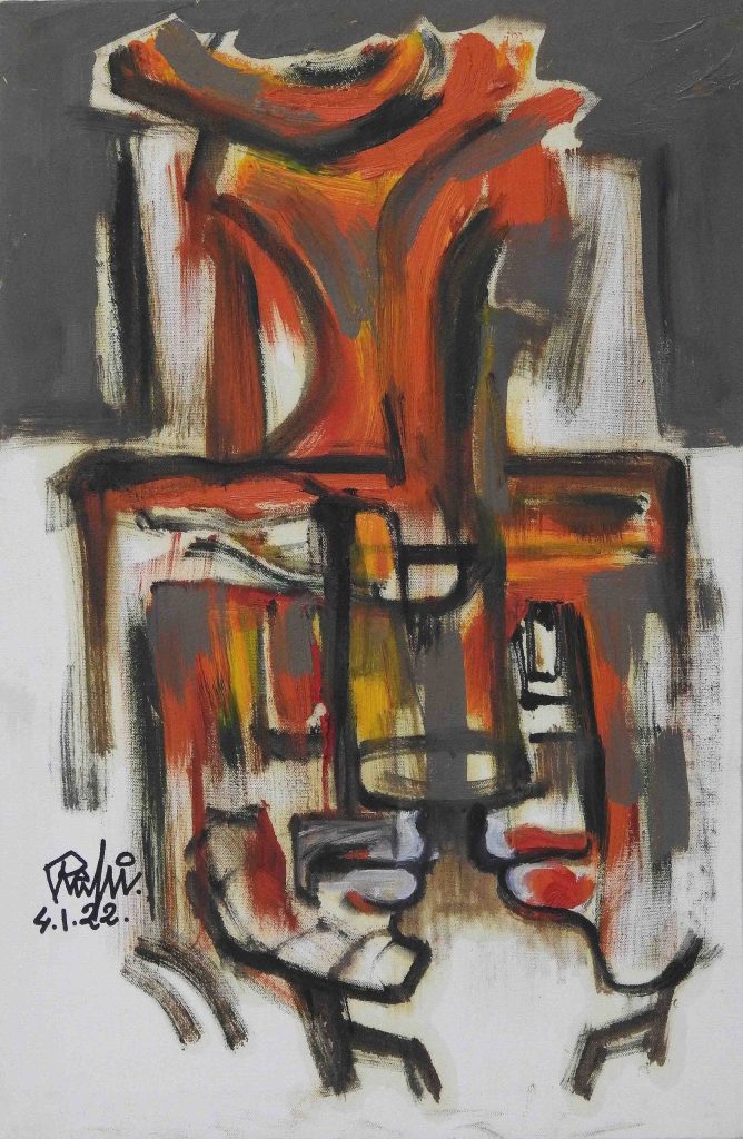 Mansoor Rahi, Oil on canvas, 12 × 18 (OGK1158)