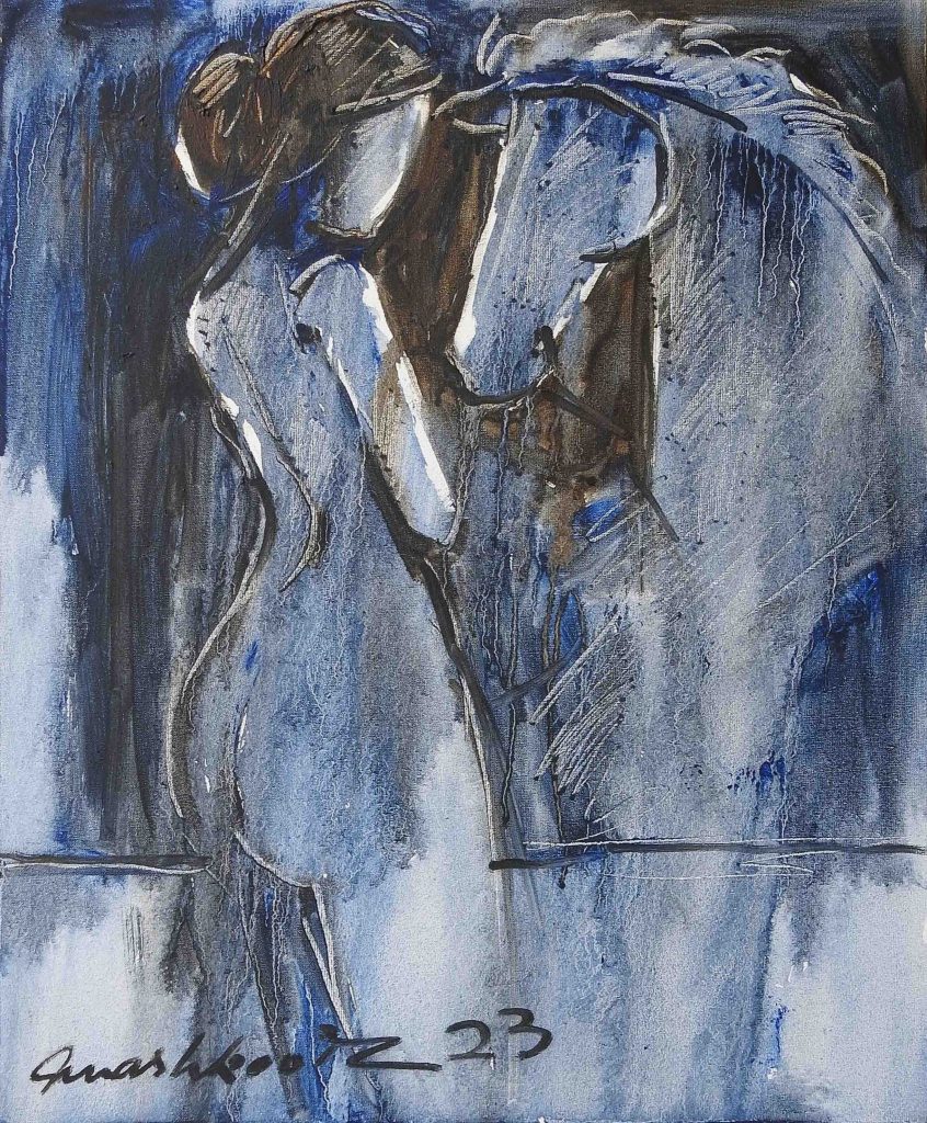 Mashkoor Raza, Oil on canvas, 20 × 24 (OGK1210)