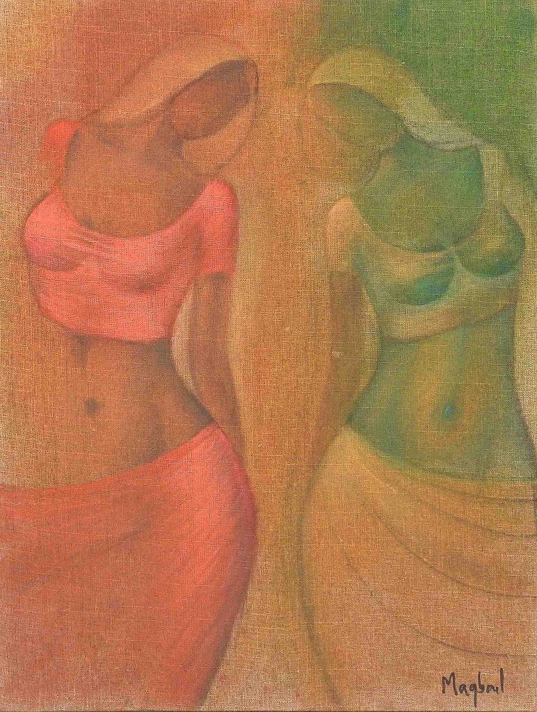 Maqbool Ahmad, Oil on jute, 18 × 24 (OGK1236)