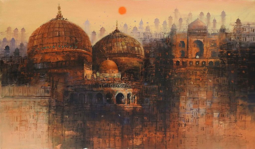 A Q Arif, Oil on canvas, 25 × 42 (OGK1244)