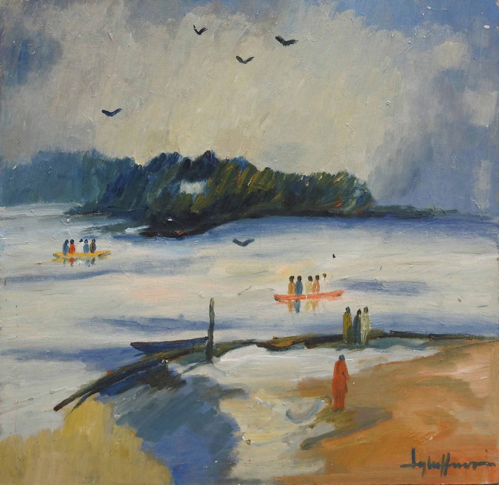 Iqbal Hussain, Oil on board, 18 × 19 (OGK1246)