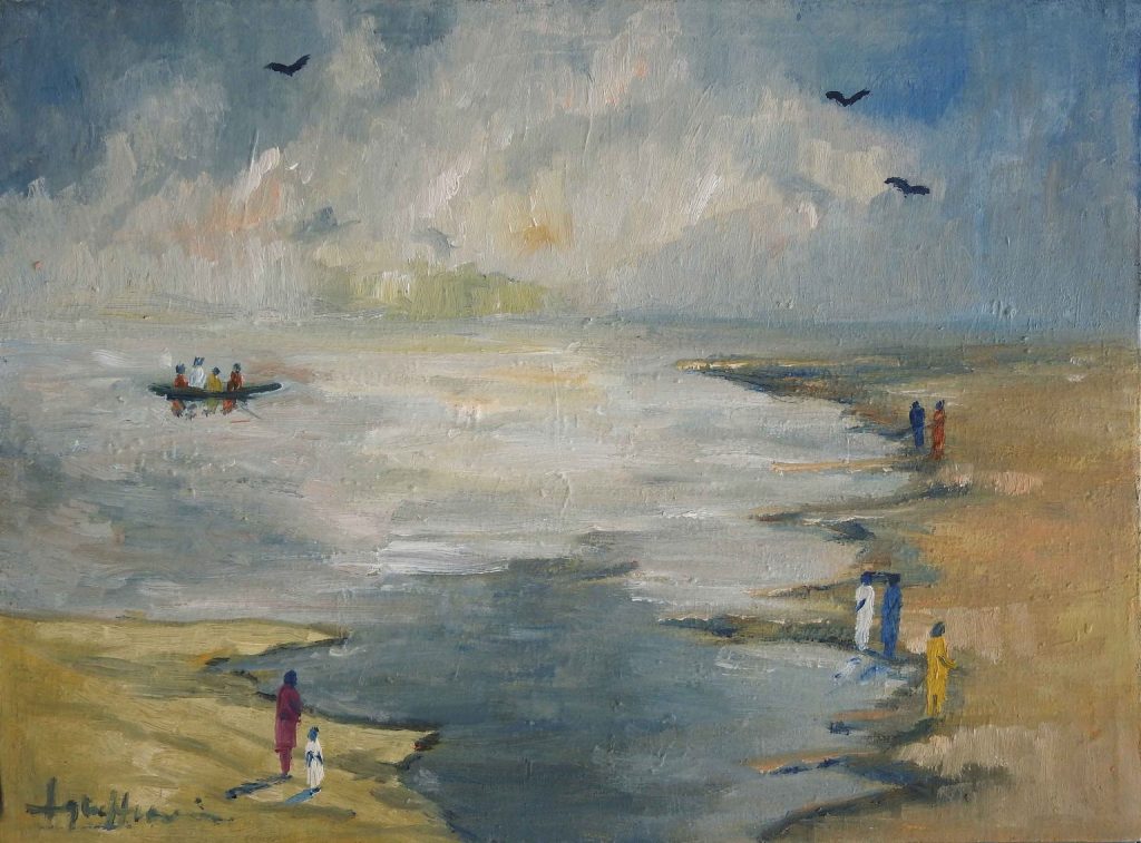 Iqbal Hussain, Oil on canvas, 18 × 24 (OGK1247)