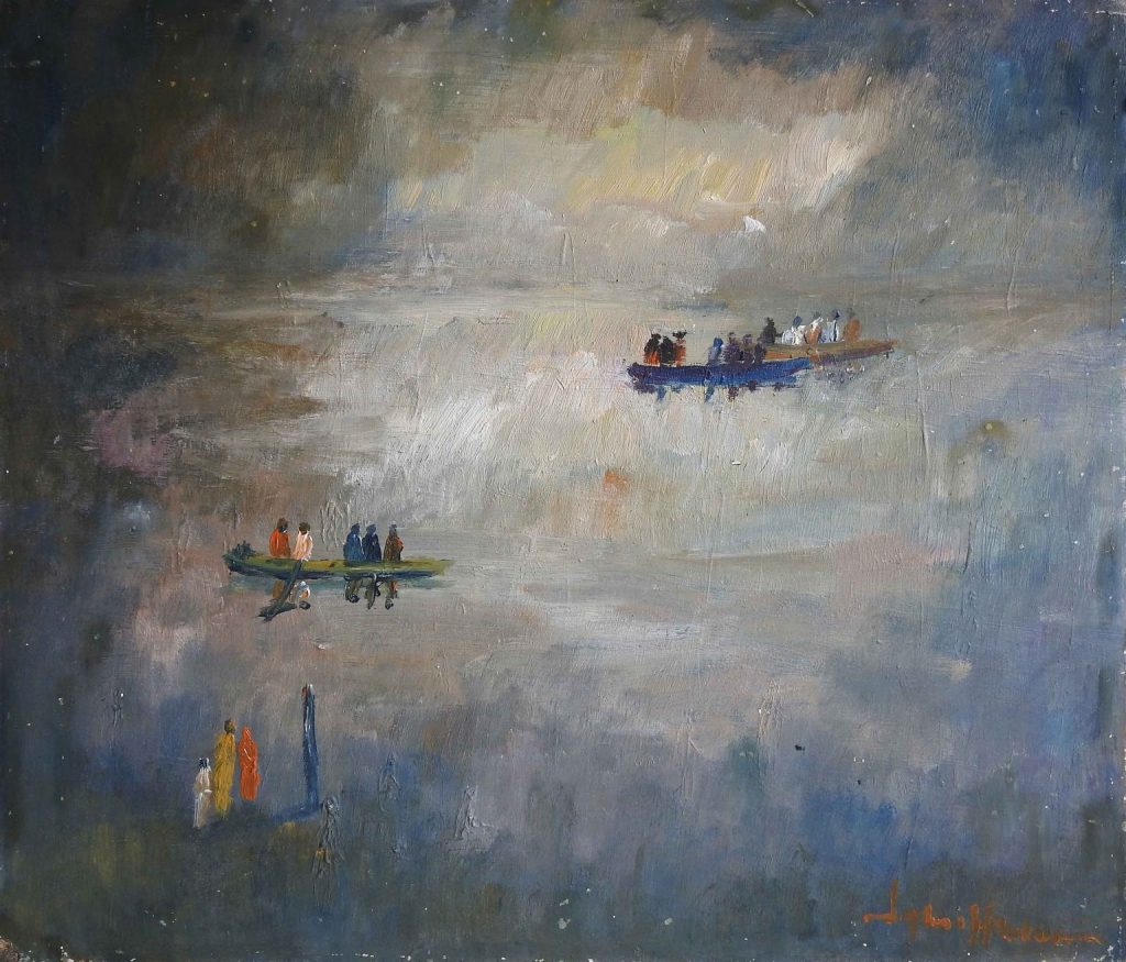 Iqbal Hussain, Oil on board, 17 × 20 (OGK1249)