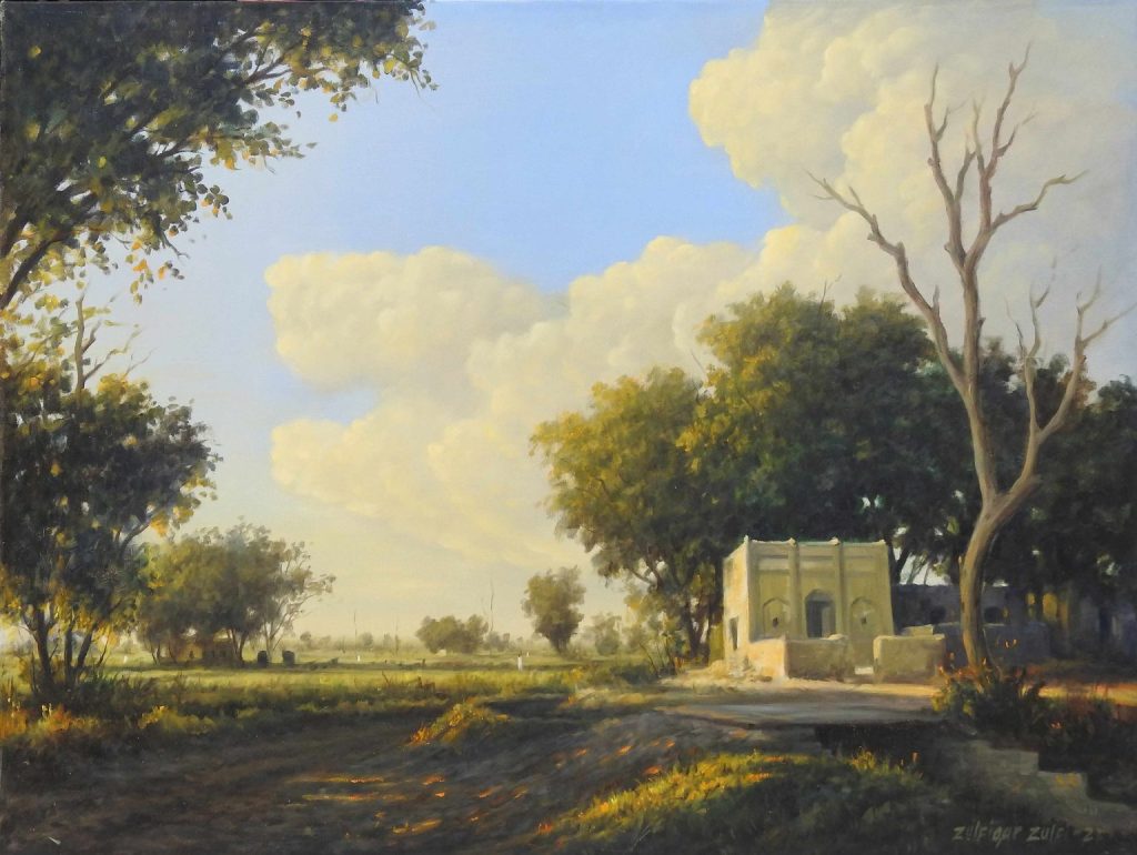 Zulfiqar Zulfi, Oil on canvas, 30 × 40 (OGK1253)