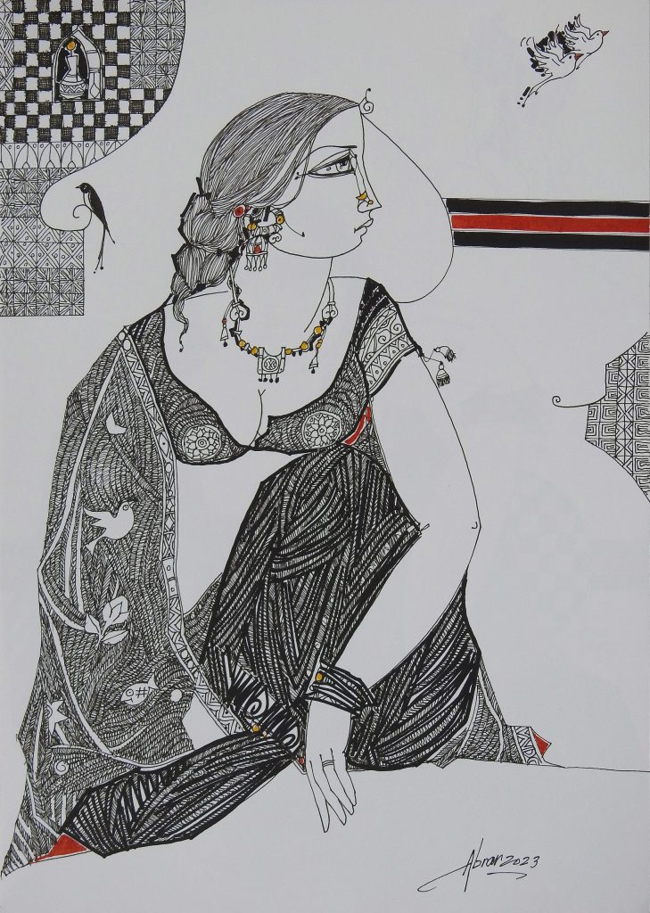 Drawing — work by Abrar Ahmed
