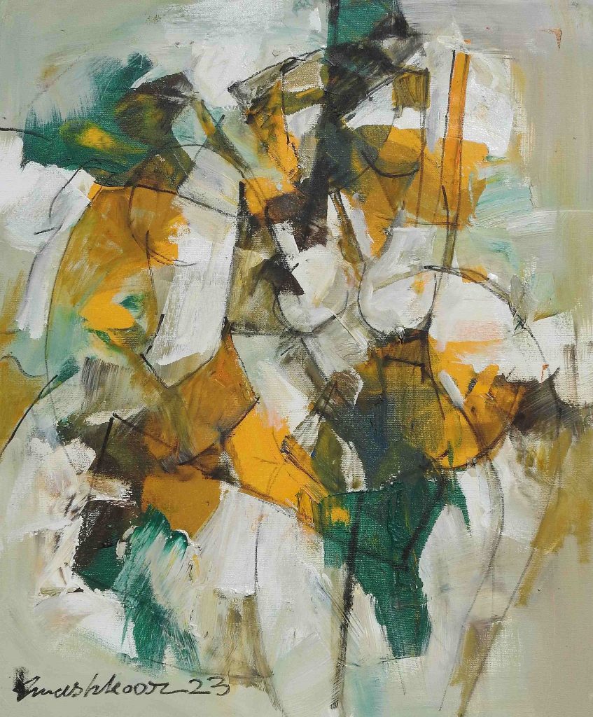 Mashkoor Raza, Oil on canvas, 20 × 24 (OGK1279)