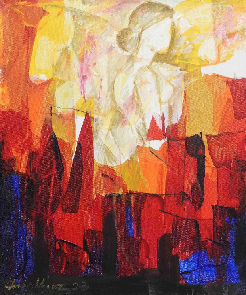 Mashkoor Raza, Oil on canvas, 20 × 24 (OGK1281)