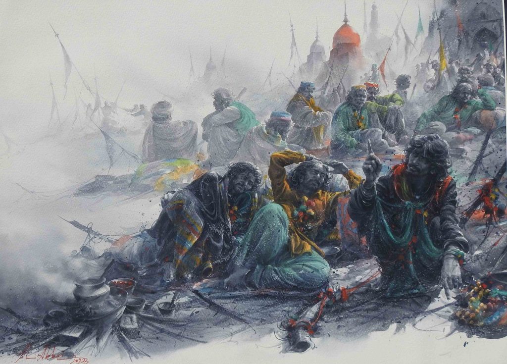 Ali Abbas, Water colour on paper, 22 × 28 (OGK1287)