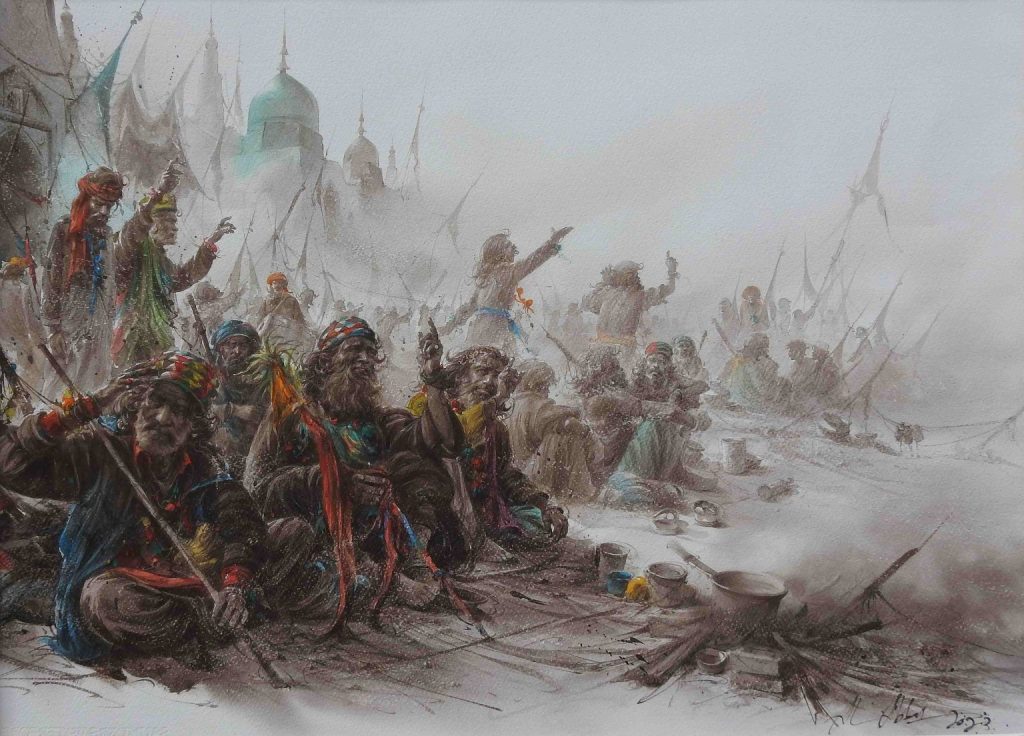 Ali Abbas, Water colour on paper, 22 × 28 (OGK1288)