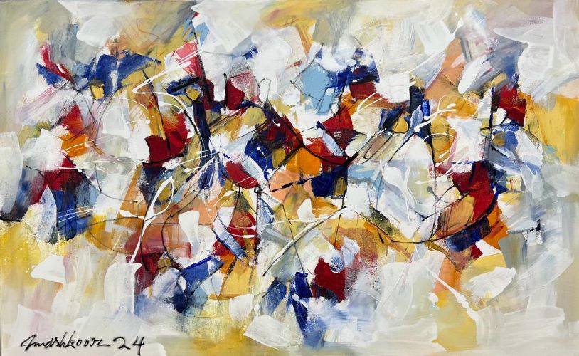 Mashkoor Raza, Oil on canvas, 30 × 48 (OGK1478)
