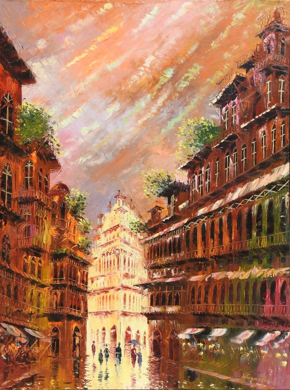Waqas Rana, Oil on canvas, 36 × 48 (OGK1490)