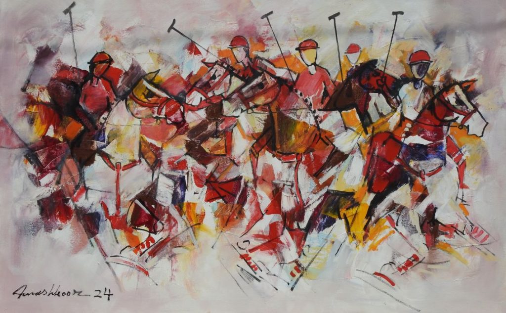 Mashkoor Raza, Oil on canvas, 30 × 48 (OGK1504)