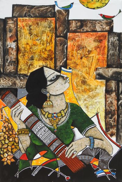 Nisar Ahmad, Oil on canvas, 24 × 36 (OGK1568)