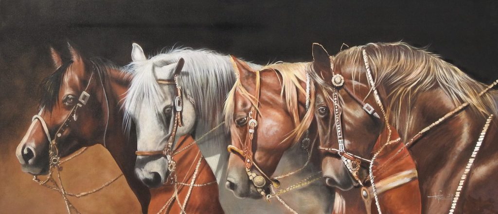 Irfan, Oil on canvas, 32 × 72 (OGK1576)