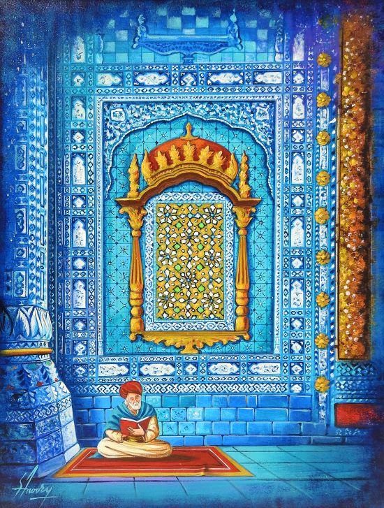 S.A Noory, Acrylic on canvas, 18 × 24 (OGK1582)