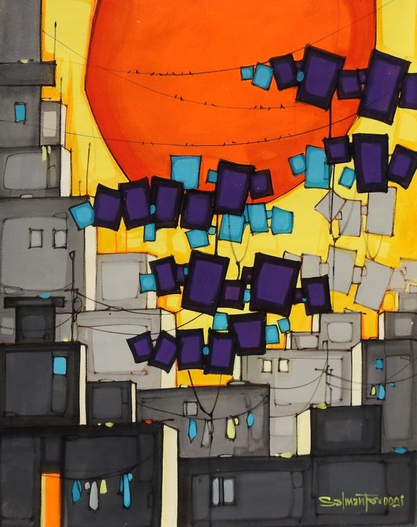 Salman Farooqi, Acrylic on canvas, 24 × 30 (OGK1588)