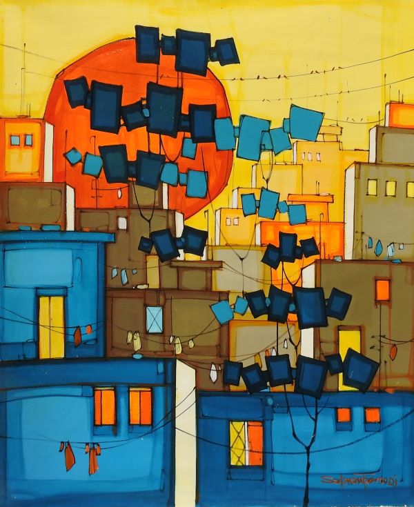 Salman Farooqi, Acrylic on canvas, 24 × 30 (OGK1589)