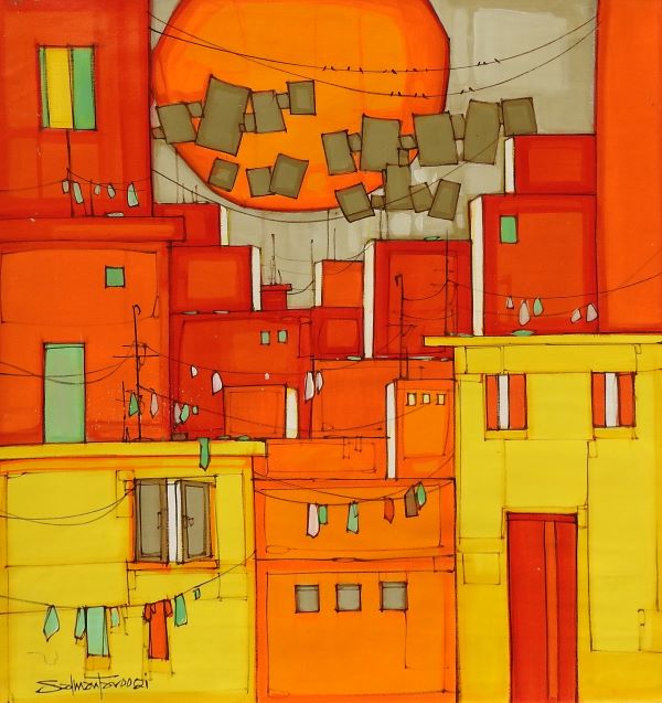 Salman Farooqi, Acrylic on canvas, 24 × 30 (OGK1590)