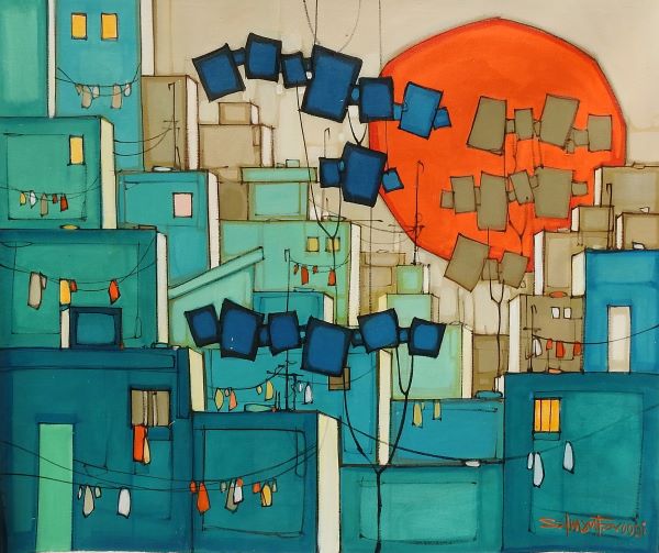 Salman Farooqi, Acrylic on canvas, 30 × 36 (OGK1591)