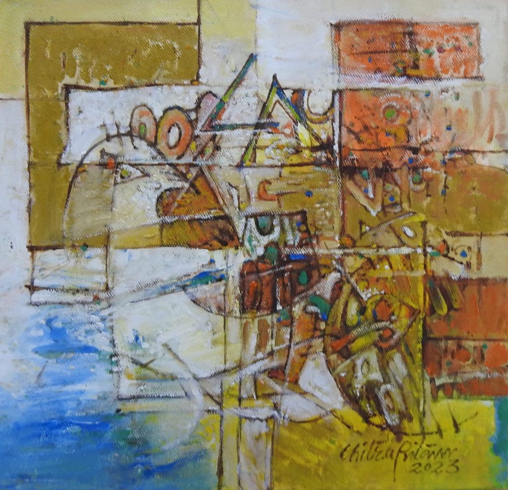 Chitra Pritam, Oil on canvas, 12 × 12 (OGK1830)
