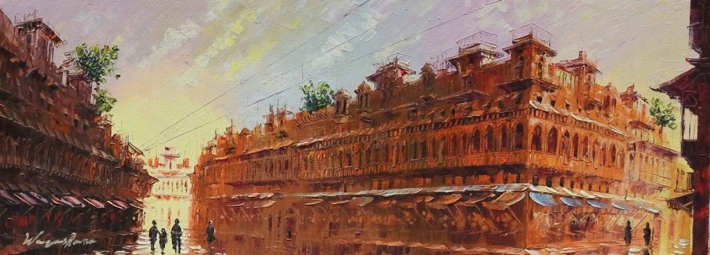Waqas Rana, Oil on canvas, 36 × 13 (OGK1704)