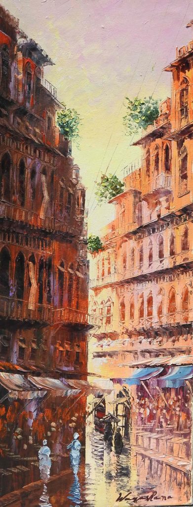 Waqas Rana, Oil on canvas, 36 × 13 (OGK1707)
