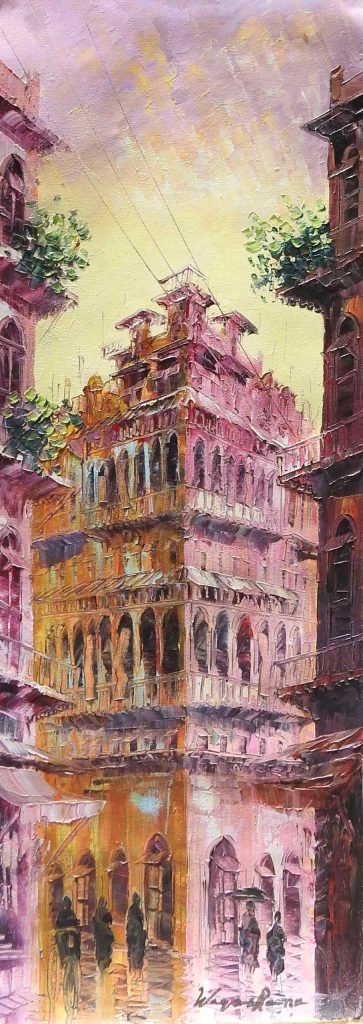 Waqas Rana, Oil on canvas, 36 × 13 (OGK1709)