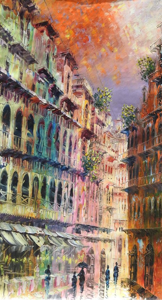 Waqas Rana, Oil on canvas, 24 × 36 (OGK1717)