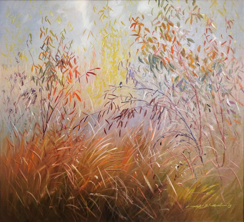 M Arshad, Oil on canvas, 26 × 24 (OGK176)