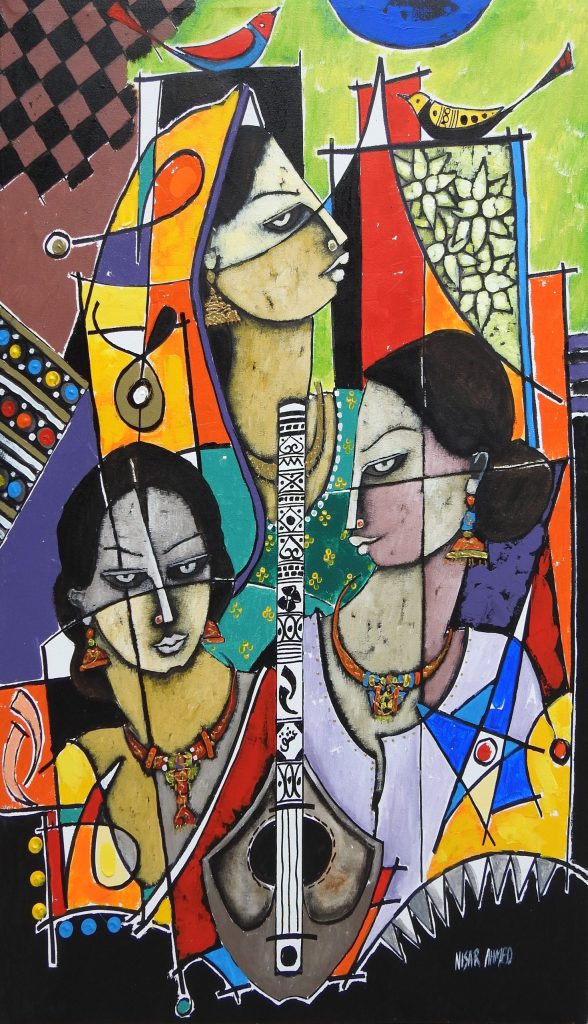 Nisar Ahmad, Oil on canvas, 24 × 36 (OGK1760)