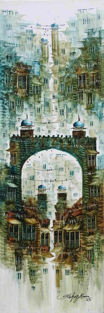 Shafiq Rana, Oil on canvas, 12 × 36 (OGK1766)