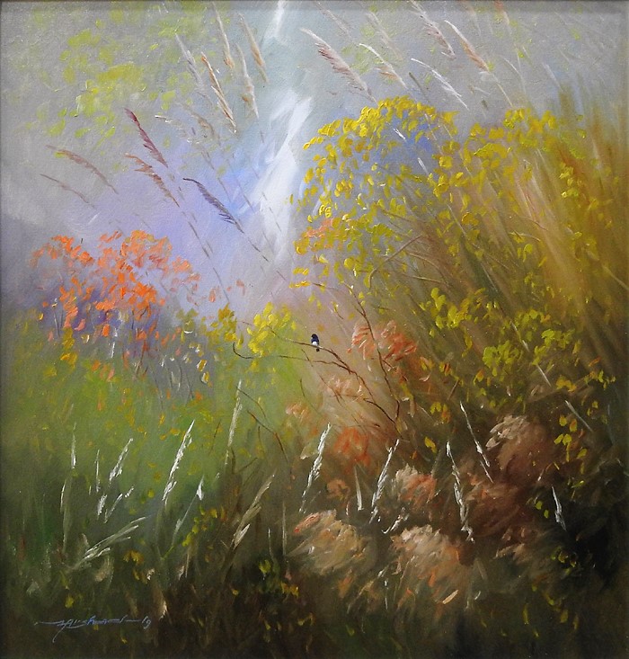 M Arshad, Oil on canvas, 26 × 24 (OGK177)