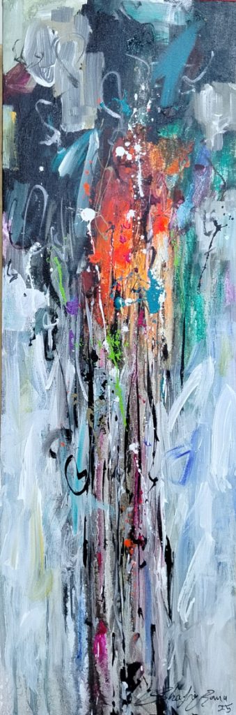 Shafiq Rana, Oil on canvas, 12 × 36 (OGK1775)
