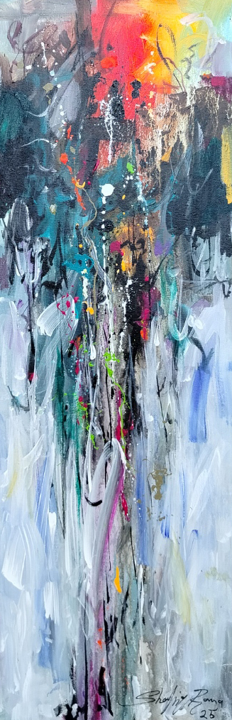 Shafiq Rana, Oil on canvas, 12 × 36 (OGK1778)