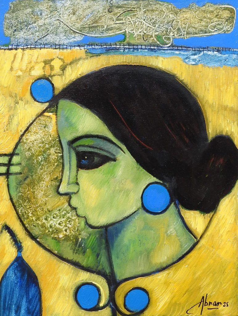 Abrar Ahmed, Oil on canvas, 12 × 16 (OGK1792)