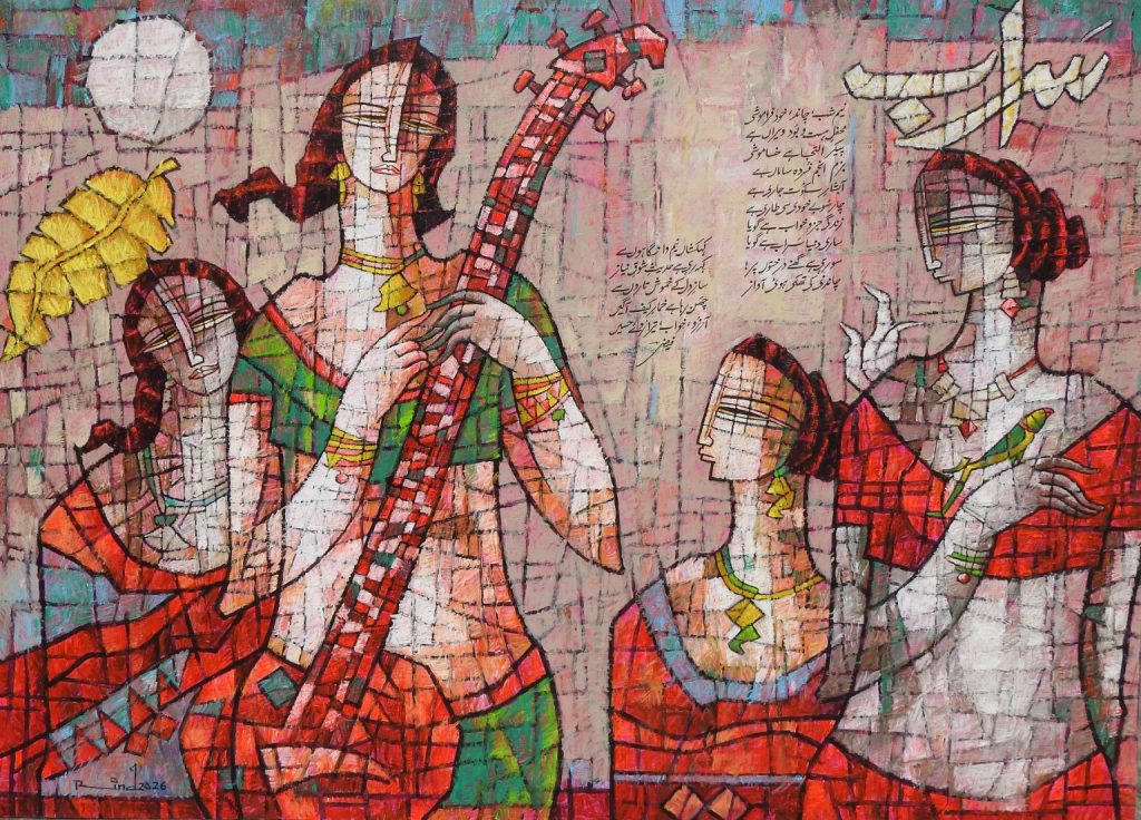 A S Rind, Acrylic on canvas, 36 × 48 (OGK1796)