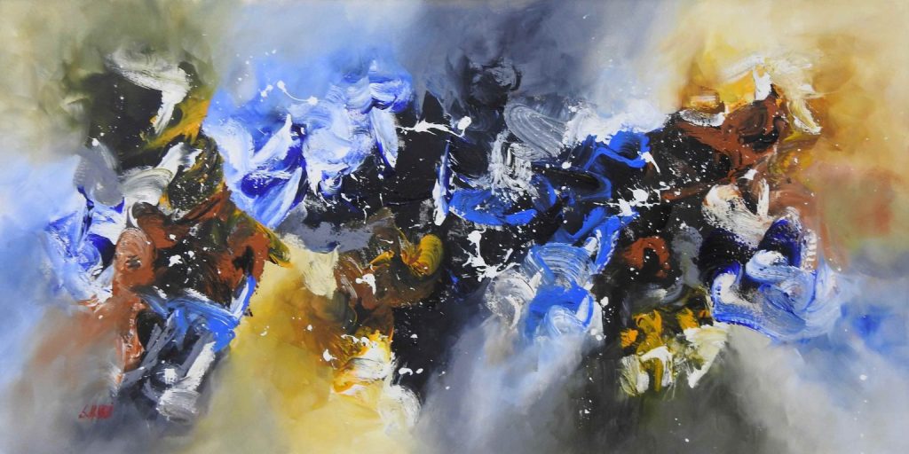 Momin, Acrylic on canvas, 30 × 60 (OGK1841)